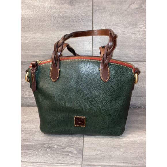 Dooney & Bourke Florentine Leather Small Heidi Satchel Green A384686 - Picture 9 of 10